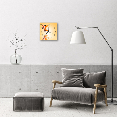 Glasuhr Küchenuhr Blume