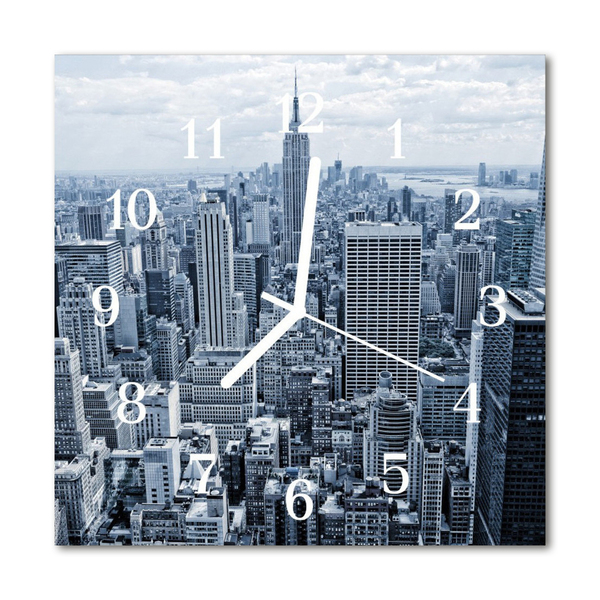 Glasuhr Küchenuhr Stadt