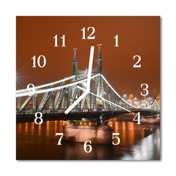 Glasuhr Küchenuhr Brücke