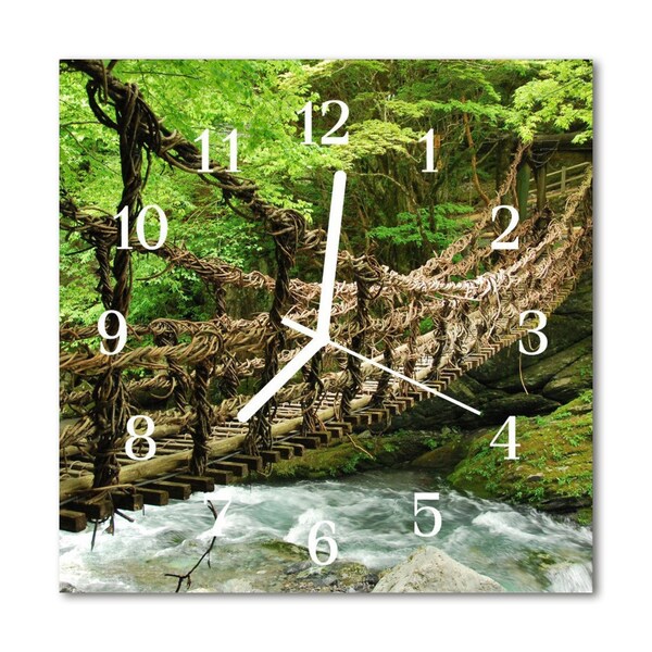 Glasuhr Wanduhr Seilbrücke