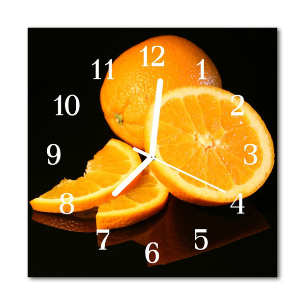 Glasuhr Wanduhr Orangen