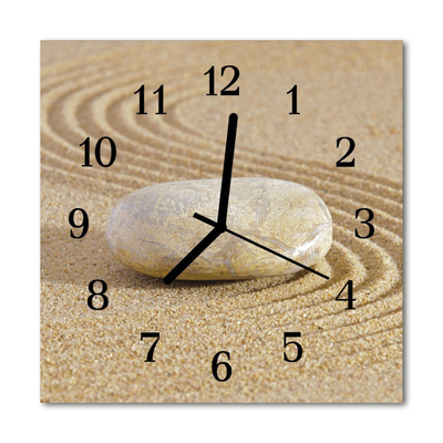 Glasuhr Wanduhr Stein Sand