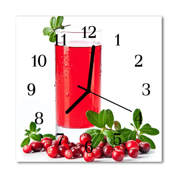 Glasuhr Wanduhr Preiselbeere