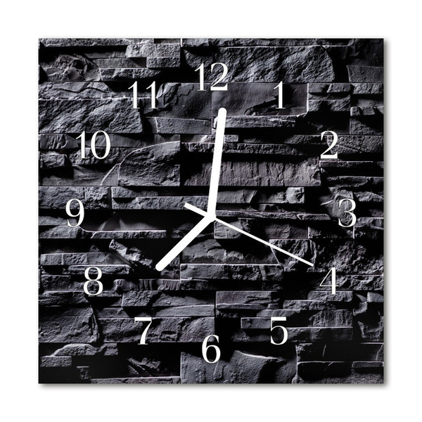Glasuhr Wanduhr Steine