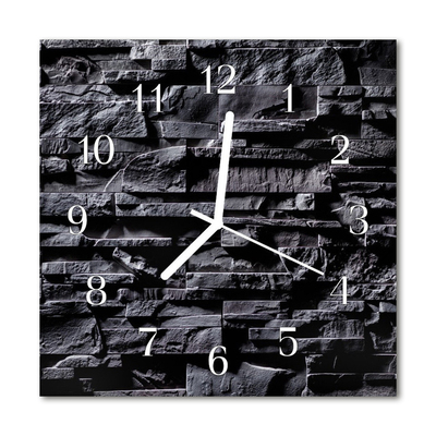 Glasuhr Wanduhr Steine