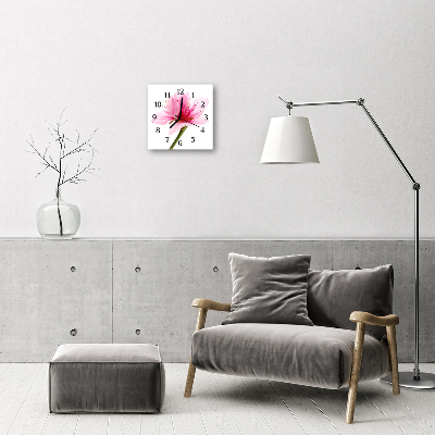 Glasuhr Wanduhr Blume