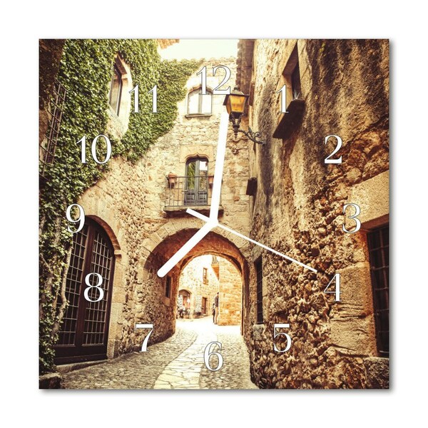 Glasuhr Wanduhr Gasse