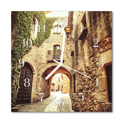 Glasuhr Wanduhr Gasse