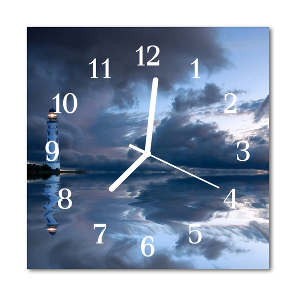 Glasuhr Wanduhr Leuchtturm