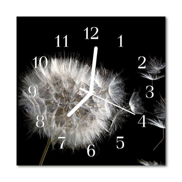 Glasuhr Wanduhr Pusteblume