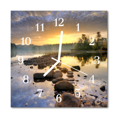 Glasuhr Wanduhr See Natur