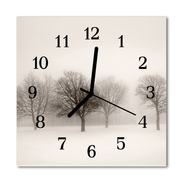 Glasuhr Wanduhr Winter