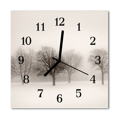 Glasuhr Wanduhr Winter