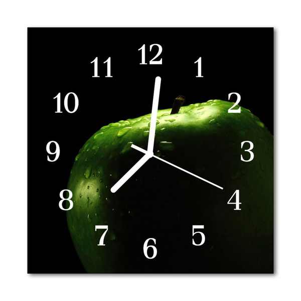Glasuhr Wanduhr Apfel