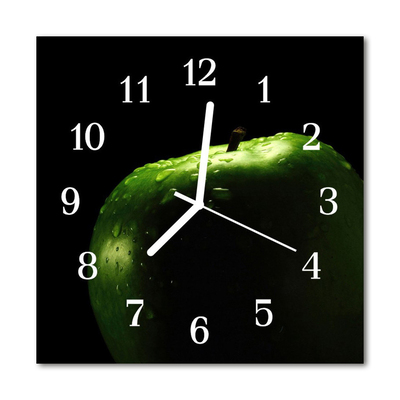 Glasuhr Wanduhr Apfel