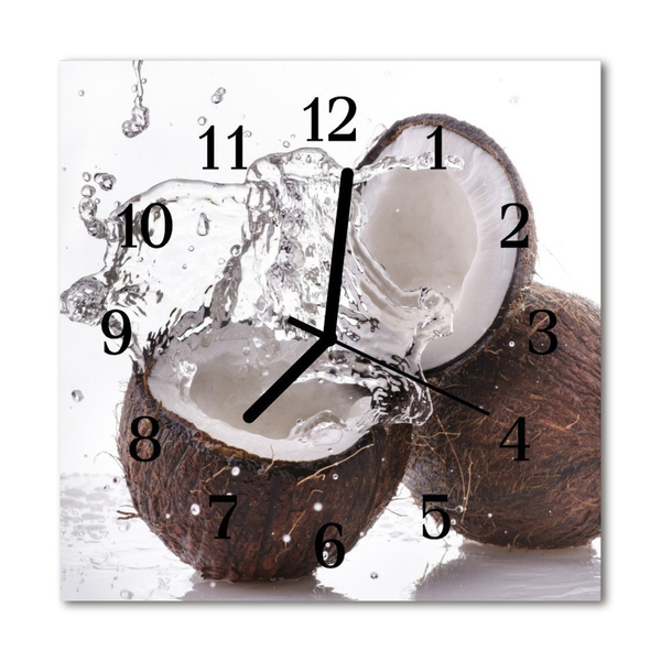 Glasuhr Wanduhr Kokosnüsse