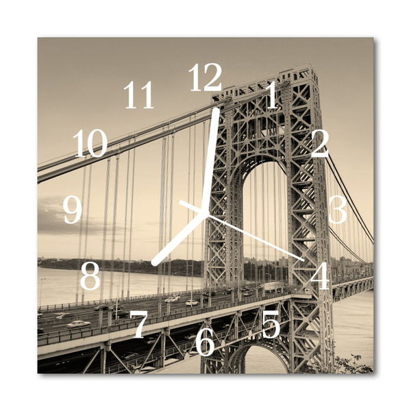 Glasuhr Wanduhr Golden Gate