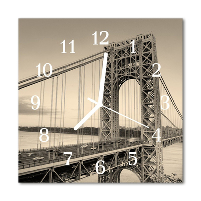 Glasuhr Wanduhr Golden Gate