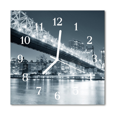 Glasuhr Wanduhr Brücke