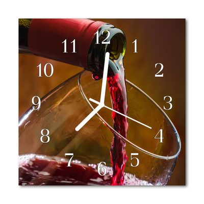 Glasuhr Wanduhr Wein