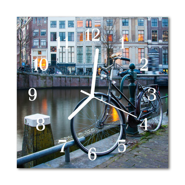 Glasuhr Wanduhr Fahrrad