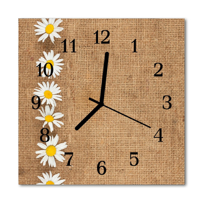 Glasuhr Wanduhr Gänseblümchen