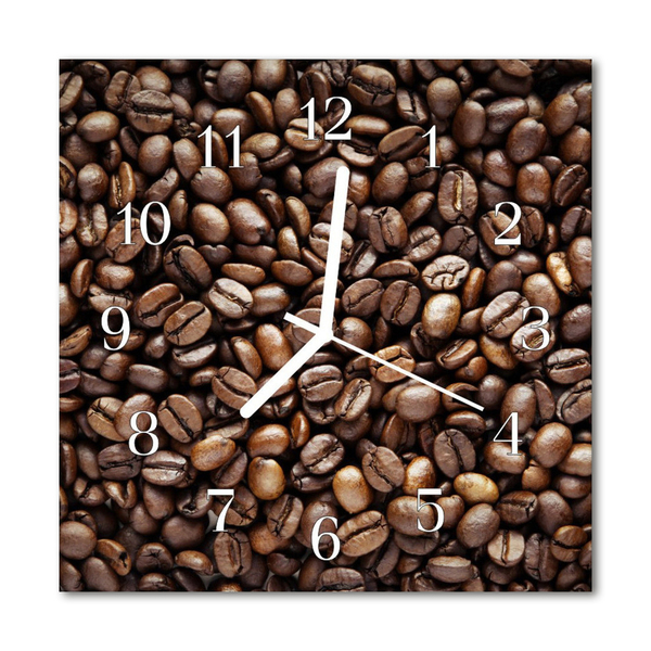 Glasuhr Wanduhr Kaffeebohnen