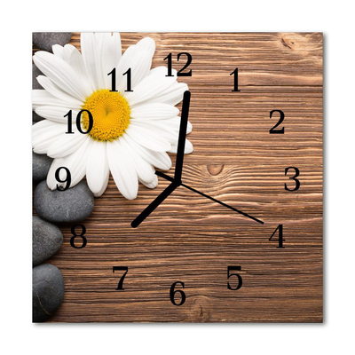 Glasuhr Wanduhr Gänseblümchen