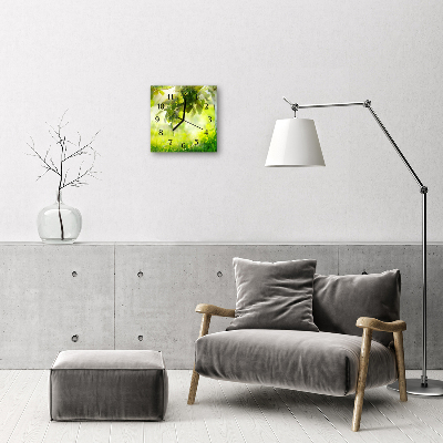 Glasuhr Wanduhr Apfelbaum