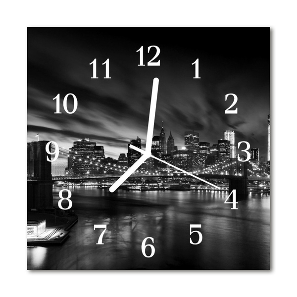 Glasuhr Wanduhr Stadt