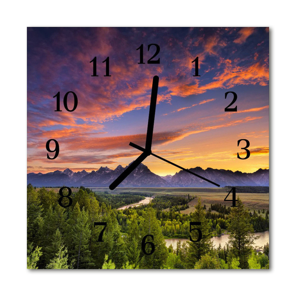 Glasuhr Wanduhr Landschaft
