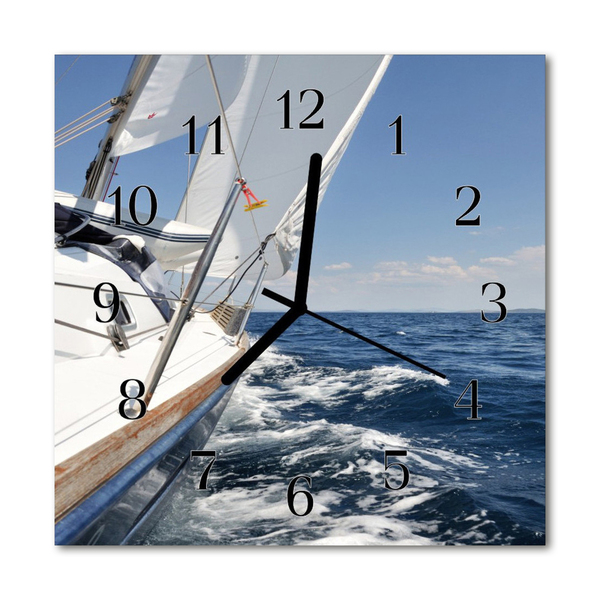 Glasuhr Wanduhr Yacht