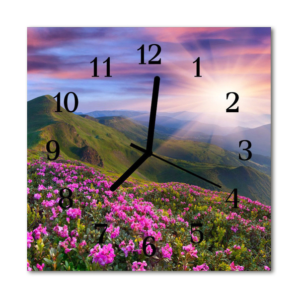Glasuhr Wanduhr Landschaft