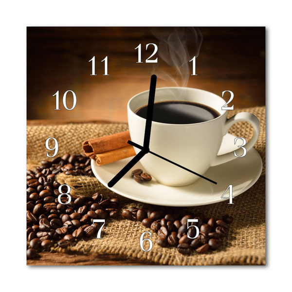 Glasuhr Wanduhr Kaffee