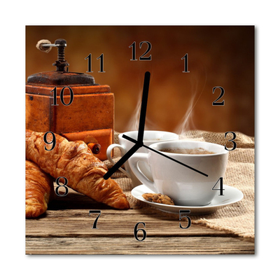 Glasuhr Wanduhr Kaffeemühle