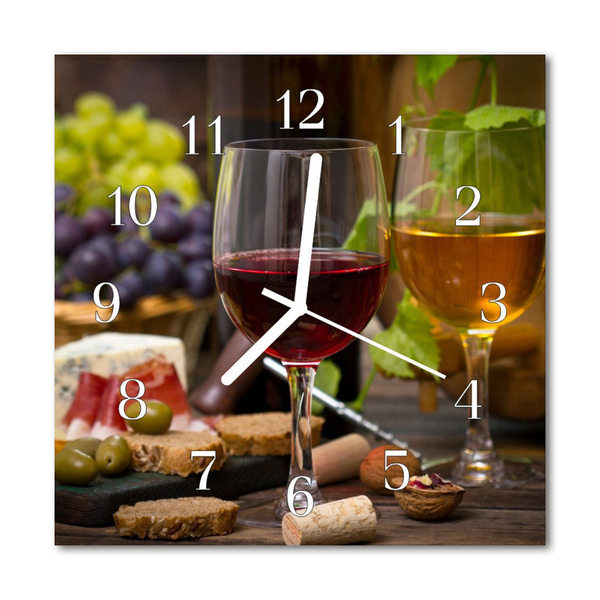 Glasuhr Wanduhr Gläser Wein