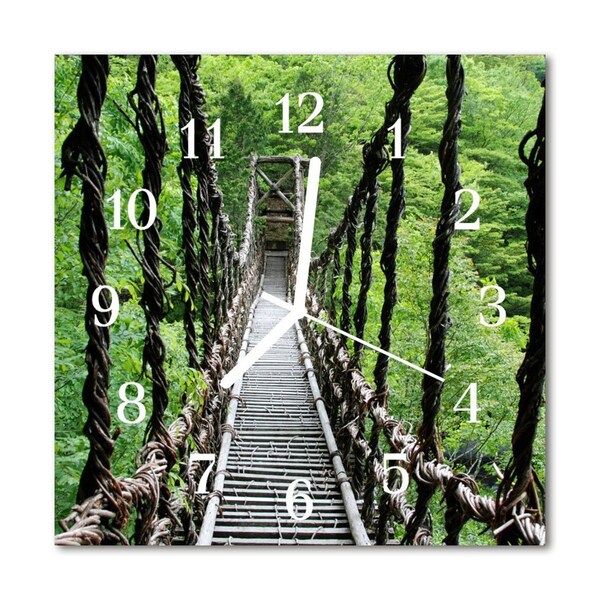 Glasuhr Wanduhr Hängebrücke