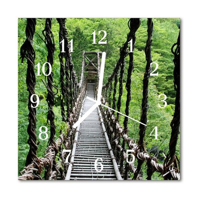 Glasuhr Wanduhr Hängebrücke