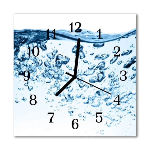 Glasuhr Wanduhr Wasser
