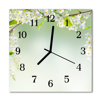 Glasuhr Wanduhr Frühling
