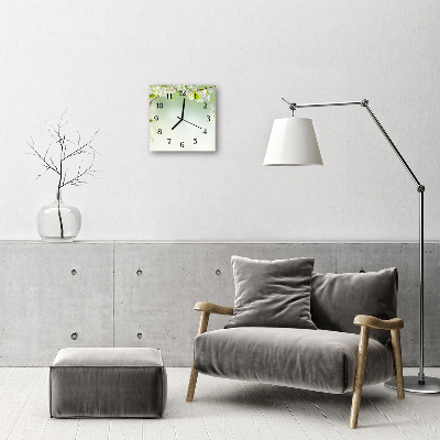 Glasuhr Wanduhr Frühling