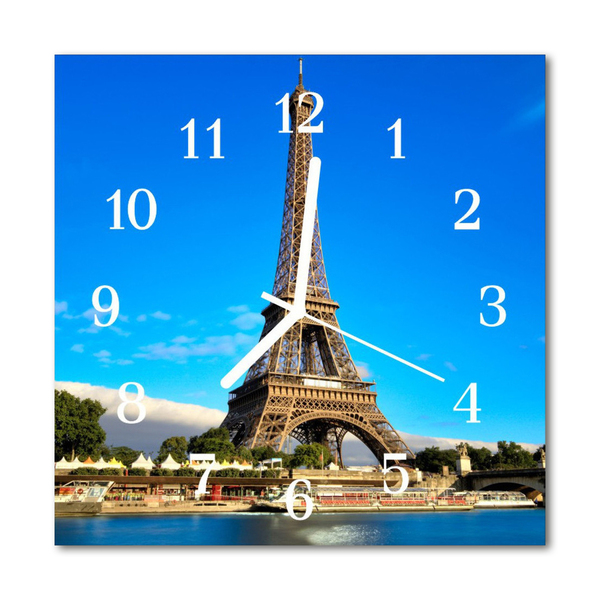 Glasuhr Wanduhr Eiffelturm Paris
