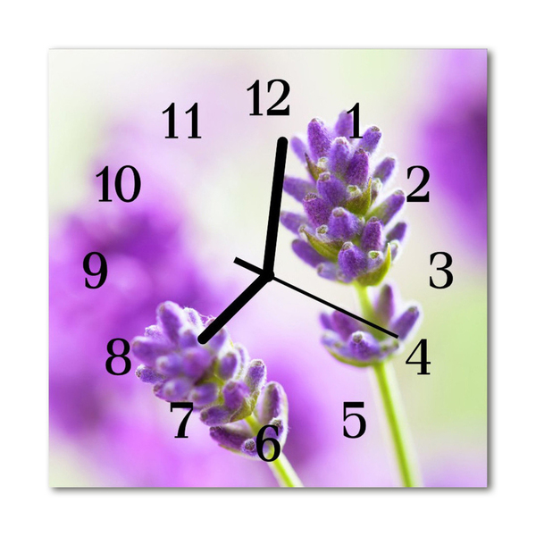 Glasuhr Wanduhr Lavendel