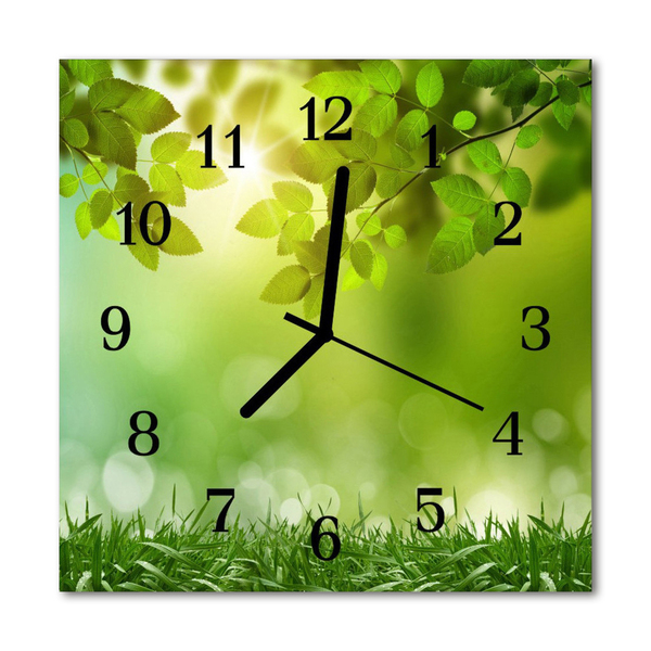 Glasuhr Wanduhr Frühling