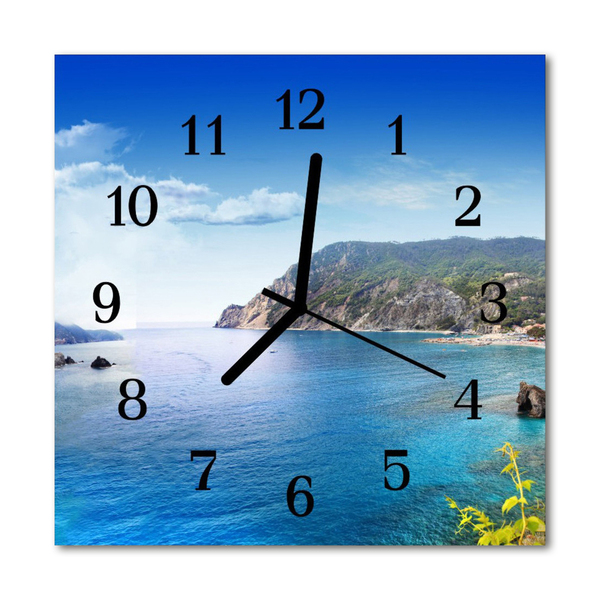 Glasuhr Wanduhr Bucht