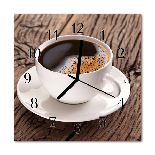 Glasuhr Wanduhr Kaffee