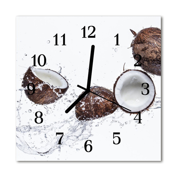 Glasuhr Wanduhr Kokosnüsse
