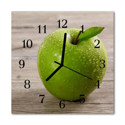 Glasuhr Wanduhr Äpfel