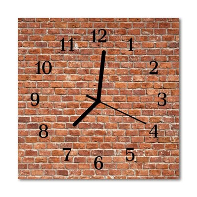 Glasuhr Wanduhr Ziegel