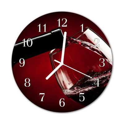 Glasuhr Küchenuhr Wein Glas